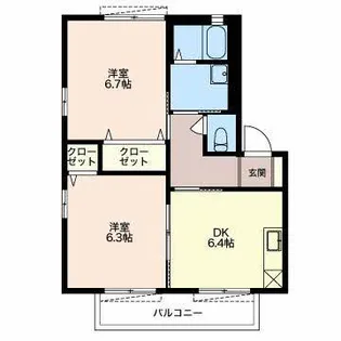 グリーンコートE【2階】の間取り