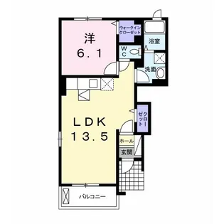 ボニートアンジュナカノB【1階】の間取り