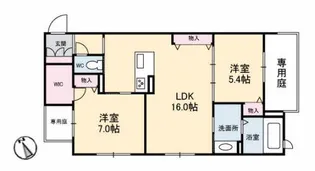 ベレオ光南【1階】の間取り