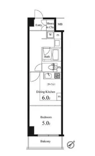 プライマル小石川【2階】の間取り