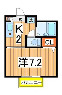ユンクパレスA【1階】の間取り