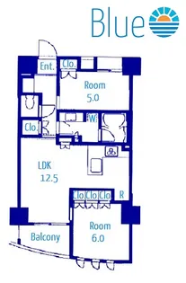 クオス横浜【4階】の間取り