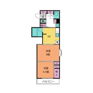 クレスト連坊【2階】の間取り