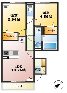 aise village【1階】の間取り