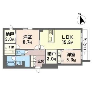 ピン シャン【1階】の間取り