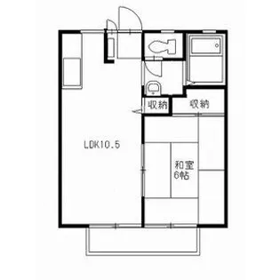 ウィンディア今泉A(1LDK)【2階】の間取り