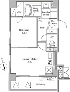 レジディア大井町II【5階】の間取り