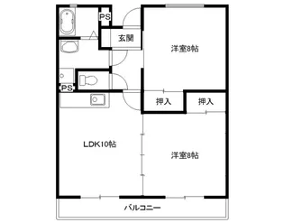 ツインズコーポI【1階】の間取り