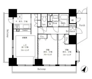 サンクレール荒川ブランガーデン【7階】の間取り