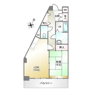 サンリッジ湊川【2階】の間取り
