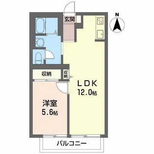 リバーヒルズわかたけ B【2階】の間取り