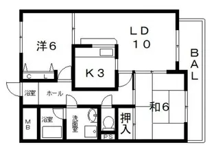 ニューエスポワール【1階】の間取り
