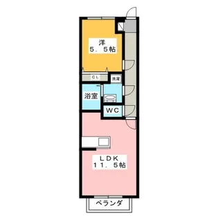 ライリヘル【2階】の間取り
