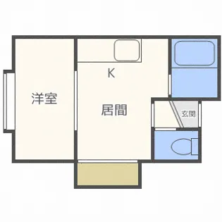 桂ハイツ平岸【3階】の間取り