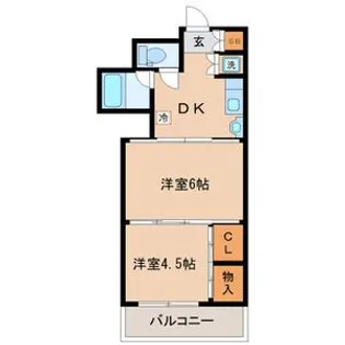 ロイヤルコート安田【2階】の間取り