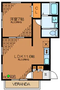 ツインハウス富紀【2階】の間取り