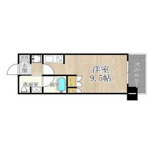 CITY SPIRE難波WEST【4階】の間取り