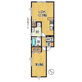 ウィズペット【2階】の間取り