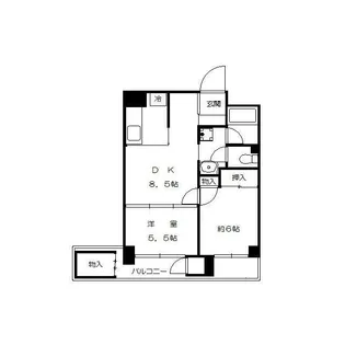 DIKマンション五反田 A棟【4階】の間取り