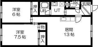 ニューフラワーコーポ【2階】の間取り