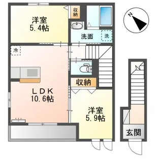 ボンヌール【2階】の間取り