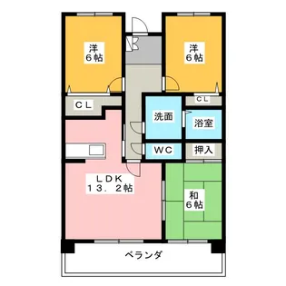 リネット花池III【2階】の間取り