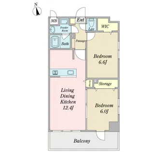 ラ・パレンテ【6階】の間取り