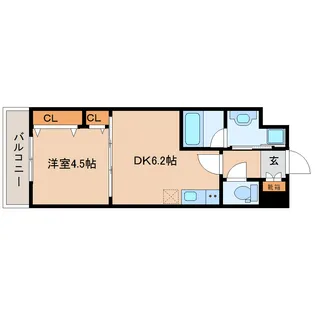 アスコット花京院【4階】の間取り