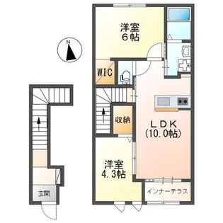 ミルサンク【2階】の間取り