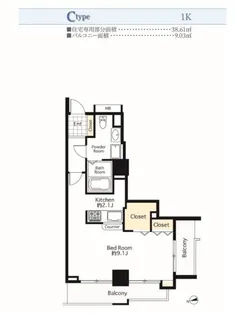 シーリアお台場一番街(SA借上)【3階】の間取り