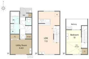 ヒガナカテラス【3階】の間取り
