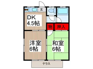 第2深井コーポ【1階】の間取り