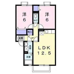 ボヌールB【2階】の間取り