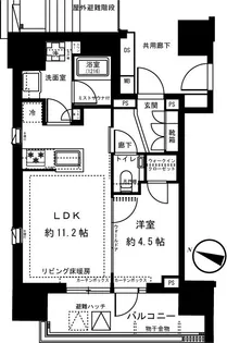Brilla 東中野 Station Front【4階】の間取り