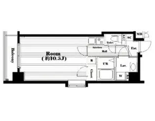 ガーラ元浅草【6階】の間取り