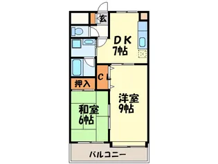 ガーデンステージ大橋【6階】の間取り