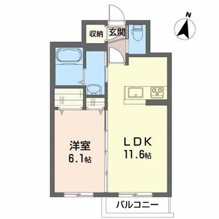 シャーメゾン アウローラ【2階】の間取り
