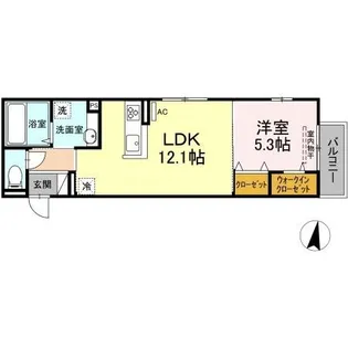 D room楽々園【2階】の間取り
