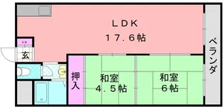 ノウブルハイツ平野【3階】の間取り