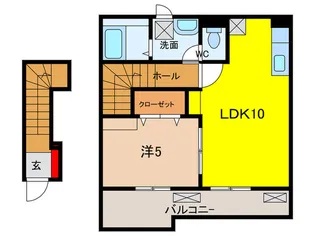 ウエストリヴァー高松南【2階】の間取り