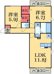 エスペランサB【3階】の間取り