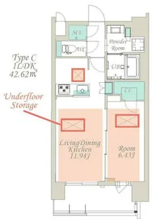スプランディッド江東住吉【10階】の間取り