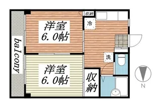 リバーサイドハウス桜台【4階】の間取り