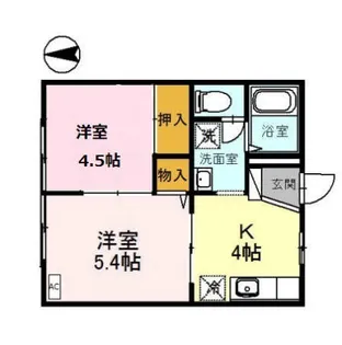 ファミールコーポ高屋1【1階】の間取り