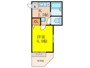 イルリ-ヴル山手【1階】の間取り