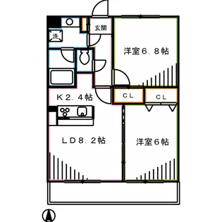 Wisteria浅間【2階】の間取り