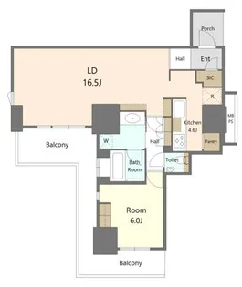 プラウドタワー東雲キャナルコート【9階】の間取り