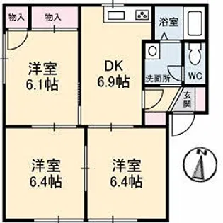 エステートK【1階】の間取り