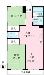 八百重マンション【2階】の間取り
