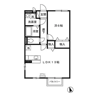 クレール四季彩の丘 伍番館【1階】の間取り
